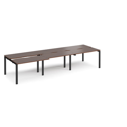 Adapt sliding top triple B2B desks 1200mm deep - STE3612-K-W