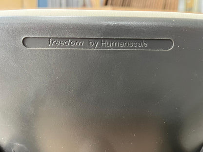 Humanscale Freedom Chair - Cream White Leather - Black  Armrests - UK DELIVERY