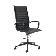 Bari High Back Executive Office Chair – Black Faux Leather