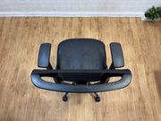 STEELCASE Reply Office Chair/Black Leather/Lumbar Support/4D Armrests/ UK DEL 🚚