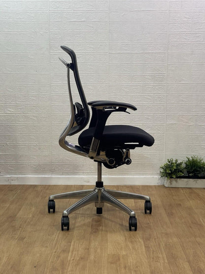 Okamura Contessa Seconda Office Chair   Polished Frame Fully Adjustable