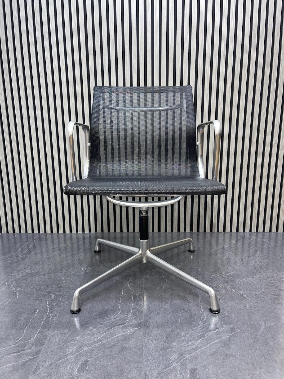 Genuine icf By Charles Eames Black Mesh Swivel Chair