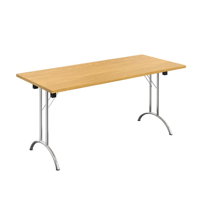 Aztec|Union|Folding Table (FSC)|Rectangular|1600x700|Chrome/Nova Oak