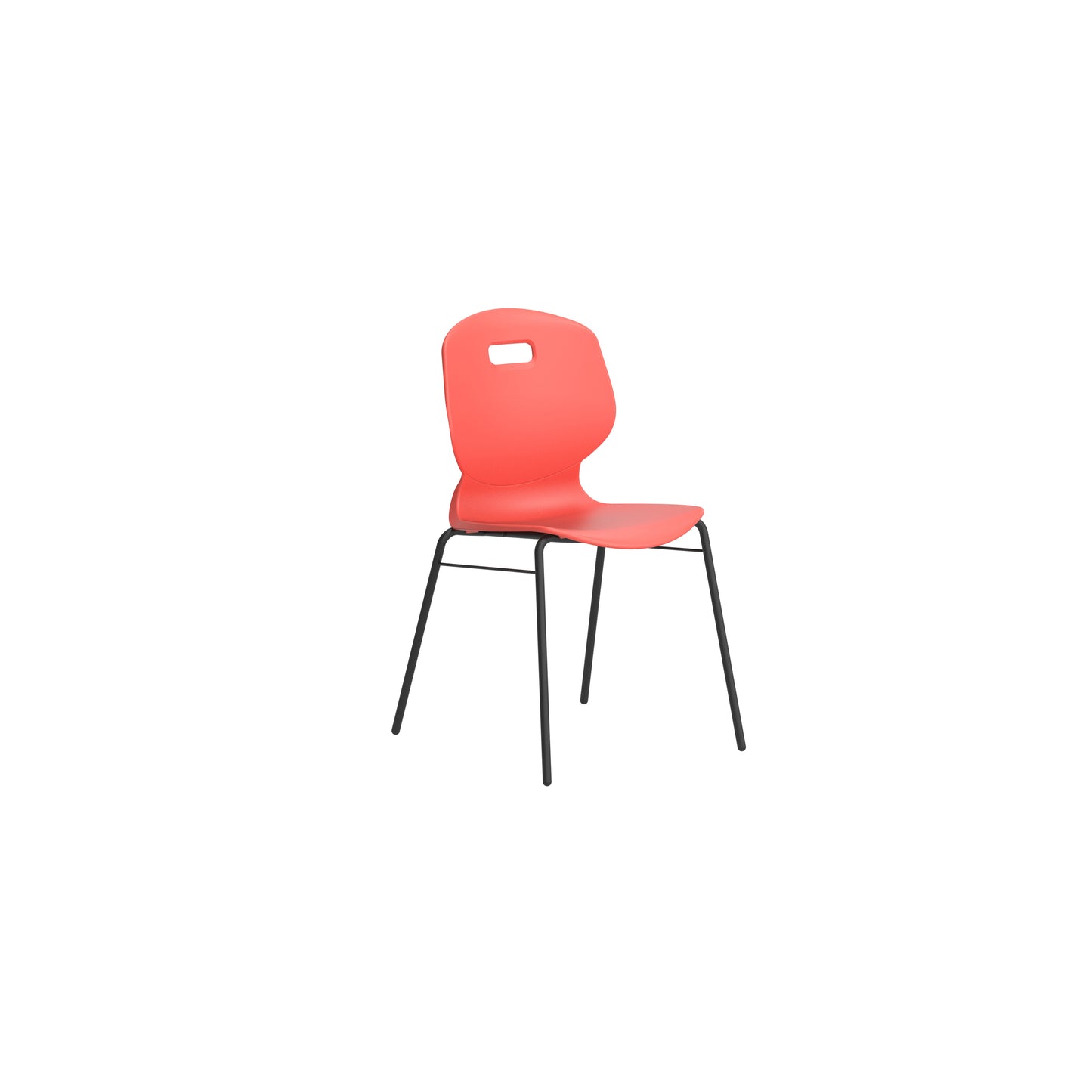 Arc 4 Leg Chair With Brace | Size 5 | Coral
