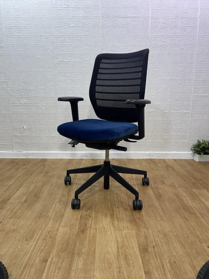 Senator Fuse Adjustable Office Chair / Velvet seat/ 4D Armrest - UK Delivery