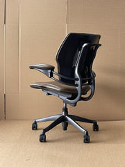 Humanscale Freedom Chair In Brown Patterned Leather - UK Delivery Rrp £1149