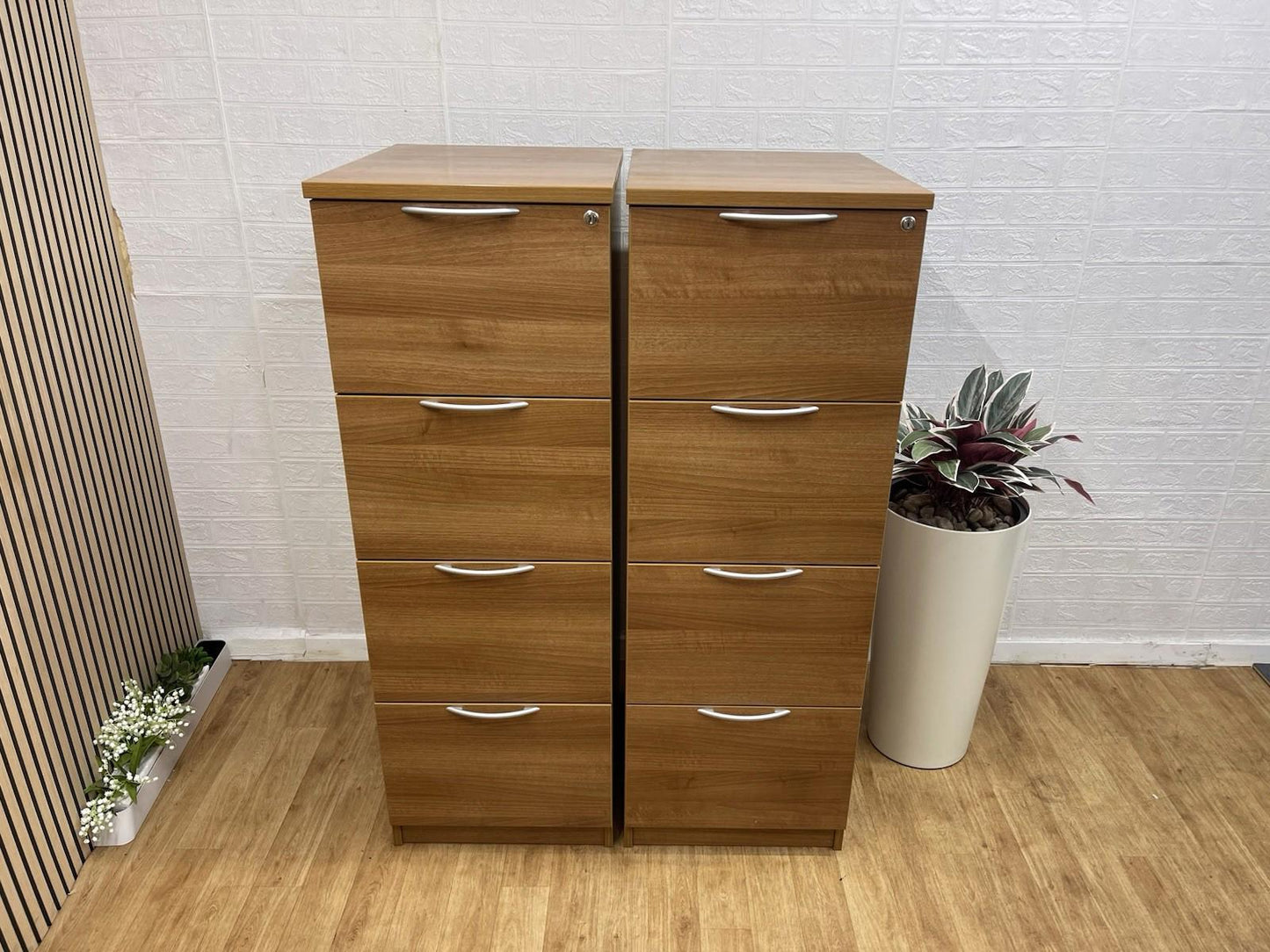 Walnut filling cabinet with draws - CAN DELIVER LOCAL