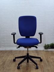 Refurbished Senator Dash Task Chair 3D Arms Navy Blue UK Delivery