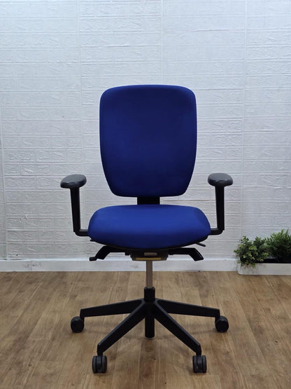 Refurbished Senator Dash Task Chair 3D Arms Navy Blue UK Delivery