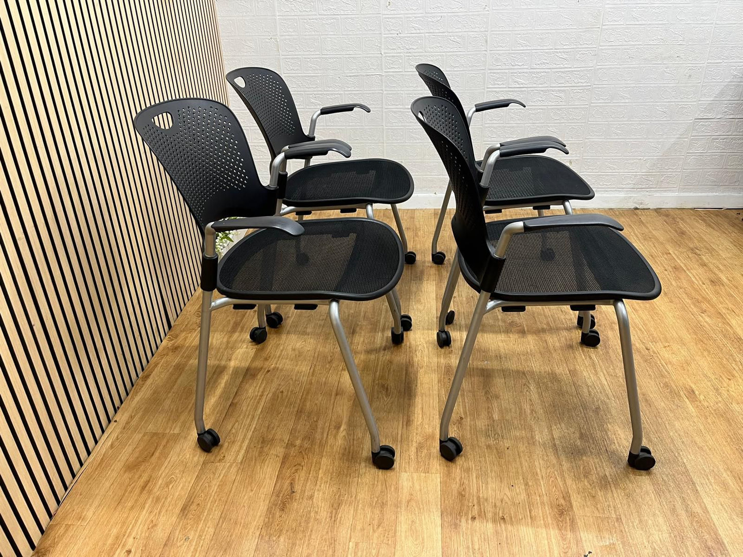 Herman Miller Caper Chairs Black | Stackable Ergonomic Meeting Chairs | UK Delivery