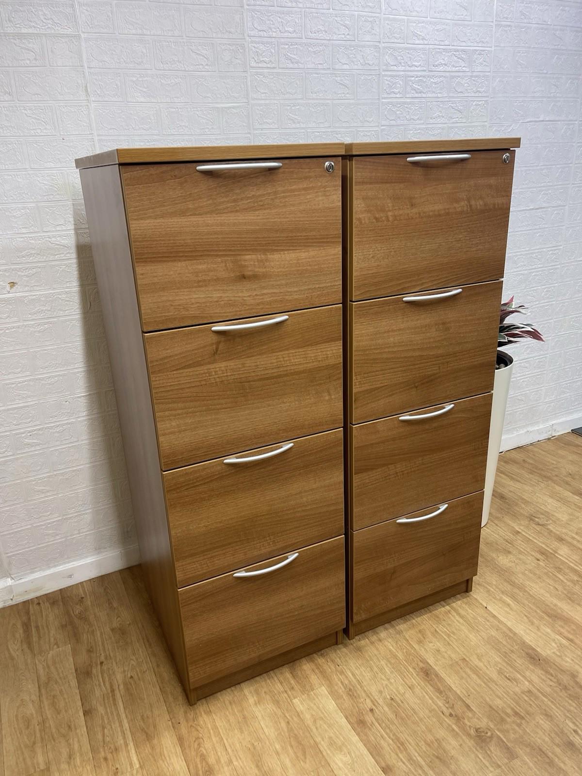 Walnut filling cabinet with draws - CAN DELIVER LOCAL
