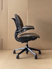 Humanscale Freedom Chair In Brown Patterned Leather - UK Delivery Rrp £1149