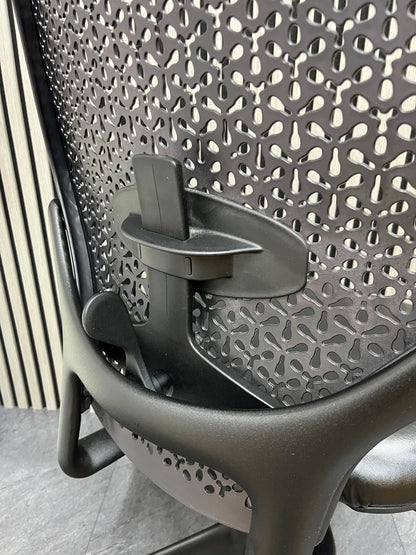 Orangebox Ara Ergonomic Office Chair Black Leather Seat | Mesh Back Task Chair UK Delivery