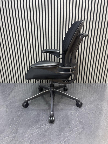 Humanscale Freedom Chair / Black Fabric / Gel Armrests - UK Delivery