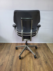 Humanscale Office Chair Refurbished: Freedom Task Chair, Low Back, Black Fabric, Ergonomic Chair