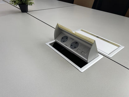 Executive Mobile Meeting Table With 8 X Adjustable Operator Chairs - Can Deliver