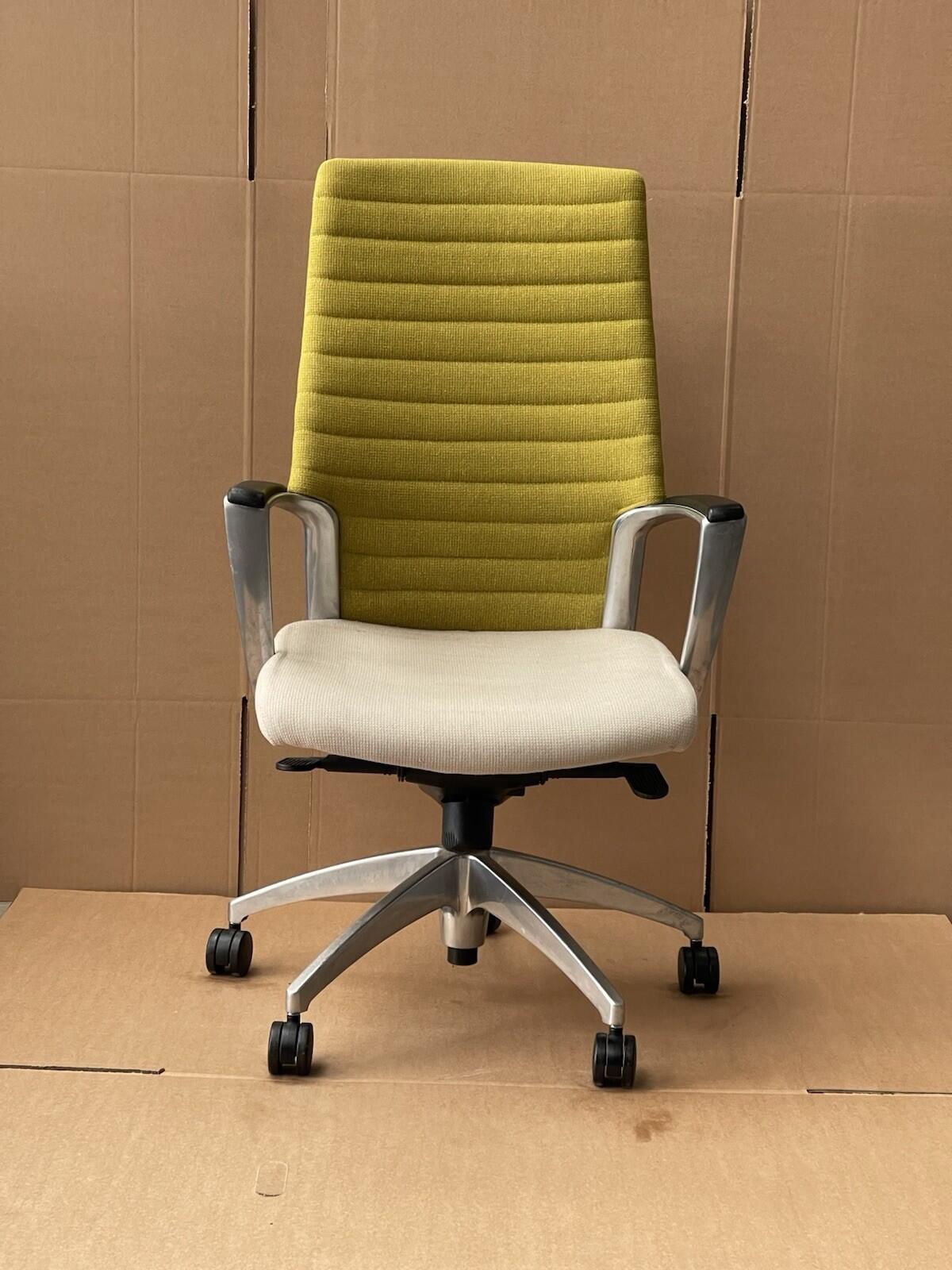Global Accord  Adjustable Office Chair-Lime/cream White - (RRP$1334) UK Delivery