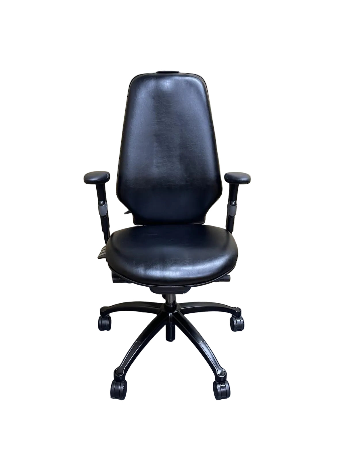 rh logic 400 ergonomic office chair black leather executive