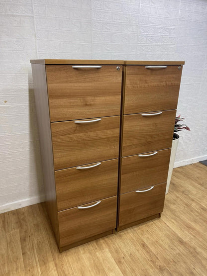 Walnut filling cabinet with draws - CAN DELIVER LOCAL