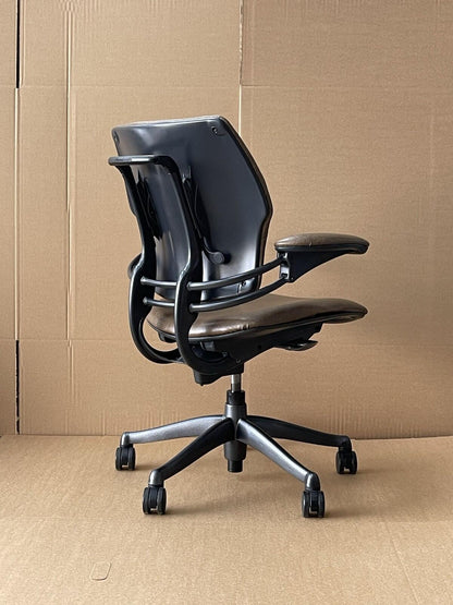 Humanscale Freedom Chair In Brown Patterned Leather - UK Delivery Rrp £1149