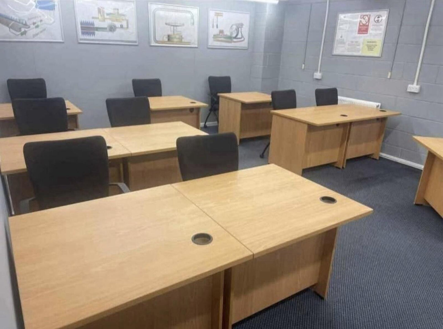 80cm By 80cm Modern Panelled Single Desks - 40 Available- CAN DELIVER