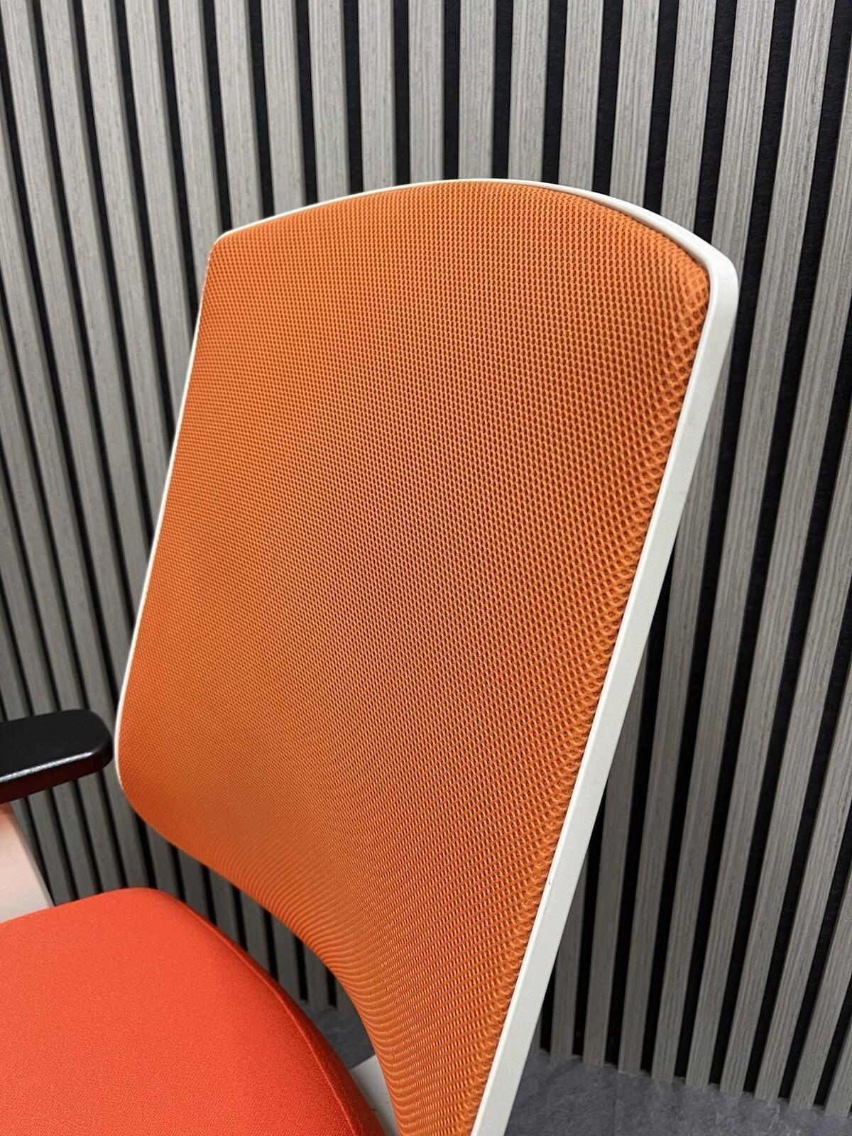 Senator Clipper Ergonomic Office Chairs - White /Orange - UK Delivery