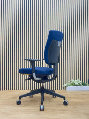 Refurbished Senator Sprint Ergonomic Task Chair – Dark Blue Fabric