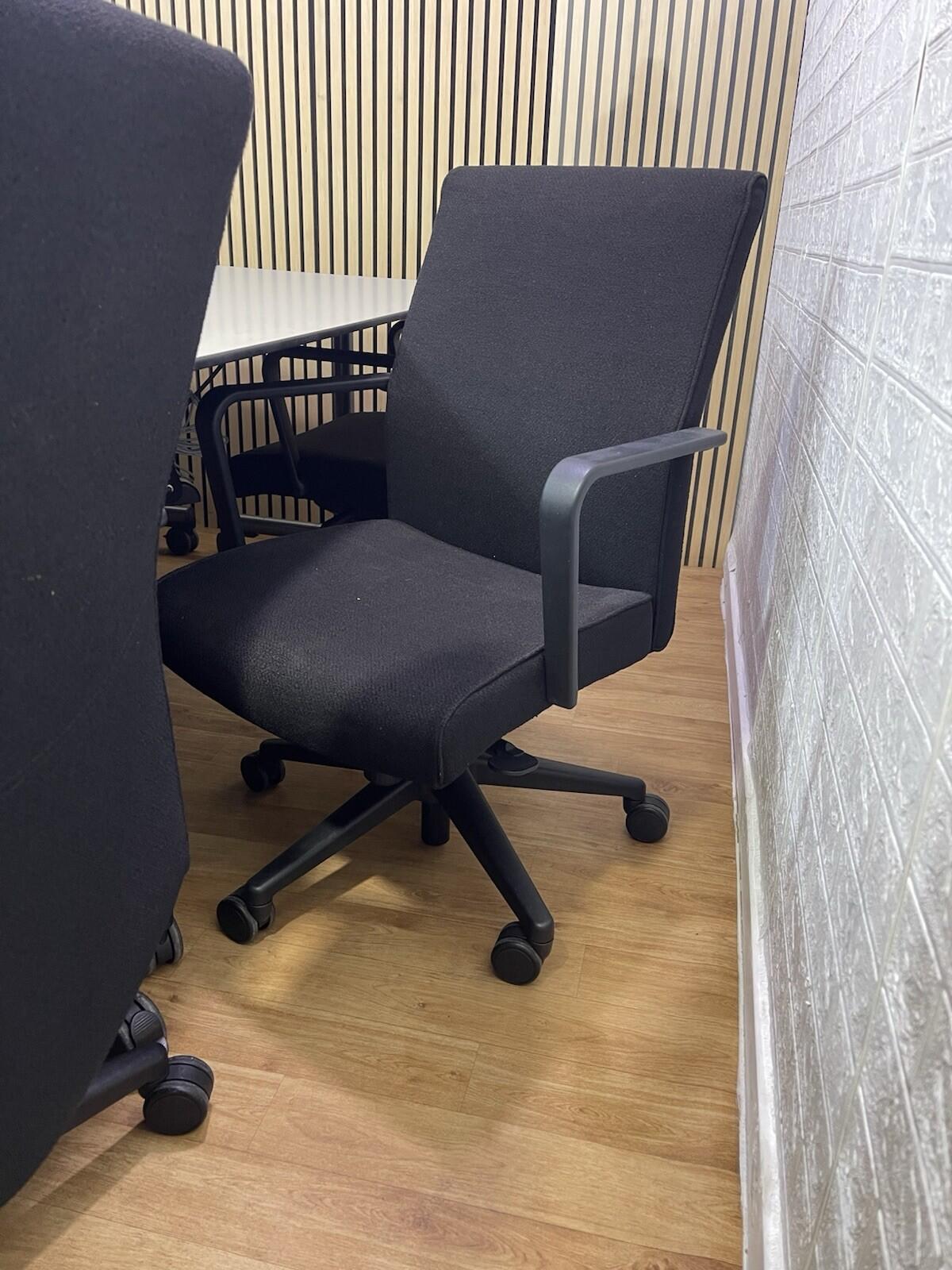 Executive Meeting Table With Power Supply- Adjustable Swivel Chairs