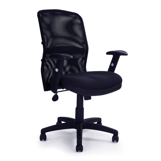 Jupiter – Mesh Back Manager Armchair with Adjustable Lumbar Support – Black