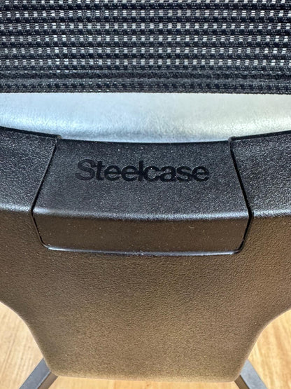 STEELCASE Reply Office Chair/Black Leather/Lumbar Support/4D Armrests/ UK DEL 🚚
