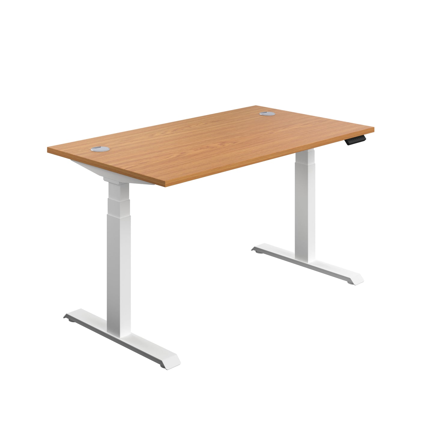 Aztec|Dual Motor|Sit Stand Desk|1600x800|Nova Oak-White