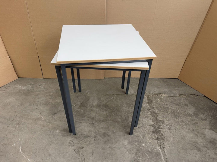 White Stacking Tables - 4 AVAILABLE- CAN DELIVER