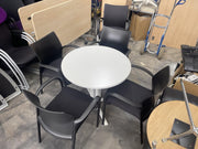 Set Of 4 SENATOR* Stacking Chairs & Herman Miller Round Table - Can DELIVER