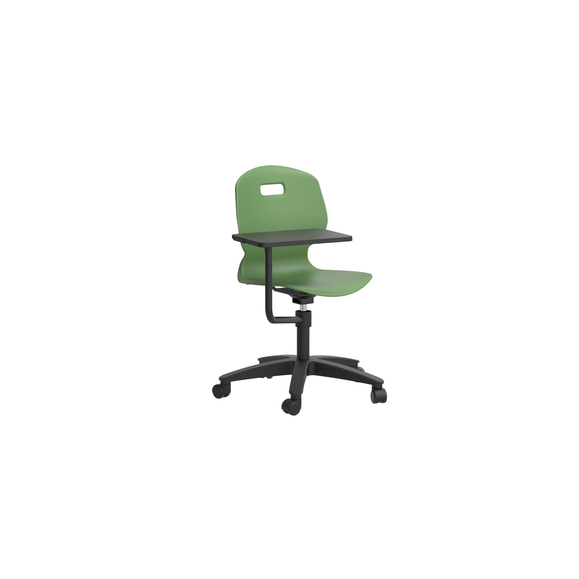 Arc Swivel Tilt Chair with Arm Tablet | Forest