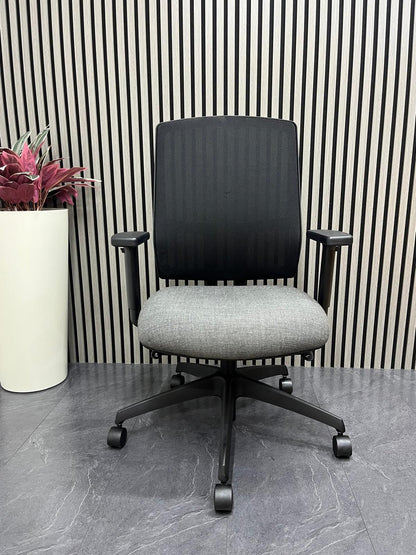 Boss Design Felix Ergonomic Office Chair Grey Fabric | Swivel Task Chair UK Delivery