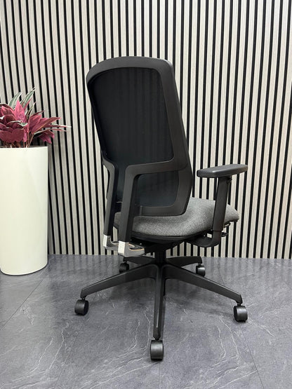 Boss Design Felix Ergonomic Office Chair Grey Fabric | Swivel Task Chair UK Delivery