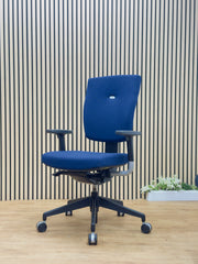 Refurbished Senator Sprint Ergonomic Task Chair – Dark Blue Fabric