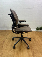 Humanscale Freedom Office Chair In Brown Smokey Finish - UK DELIVERY