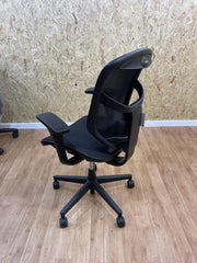 Ergohuman Enjoy* Operator Chair, Adjustable, Black Mesh- 4D Armrests-UK DELIVERY