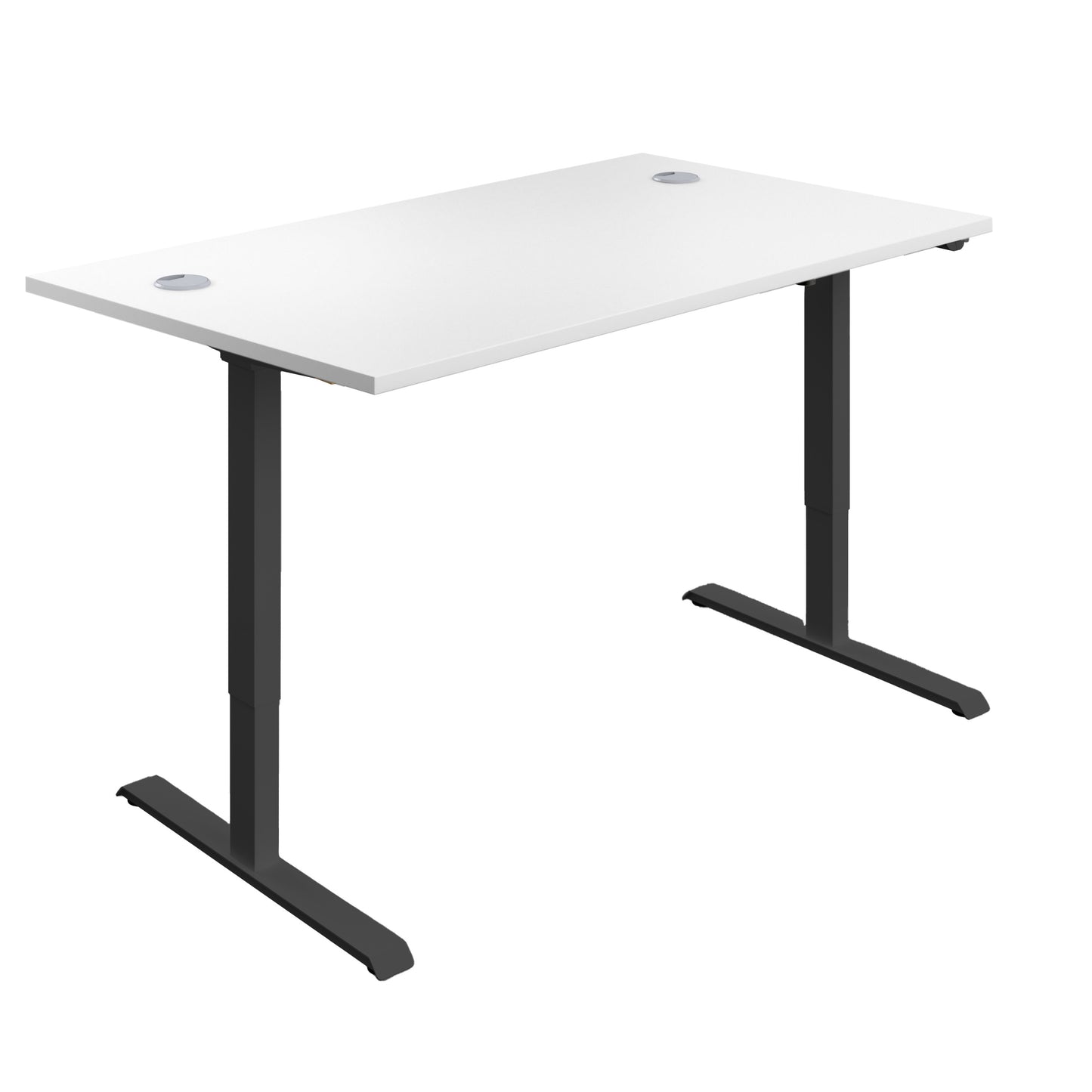 Aztec|Single Motor|Sit Stand Desk|1200x800|White-Black