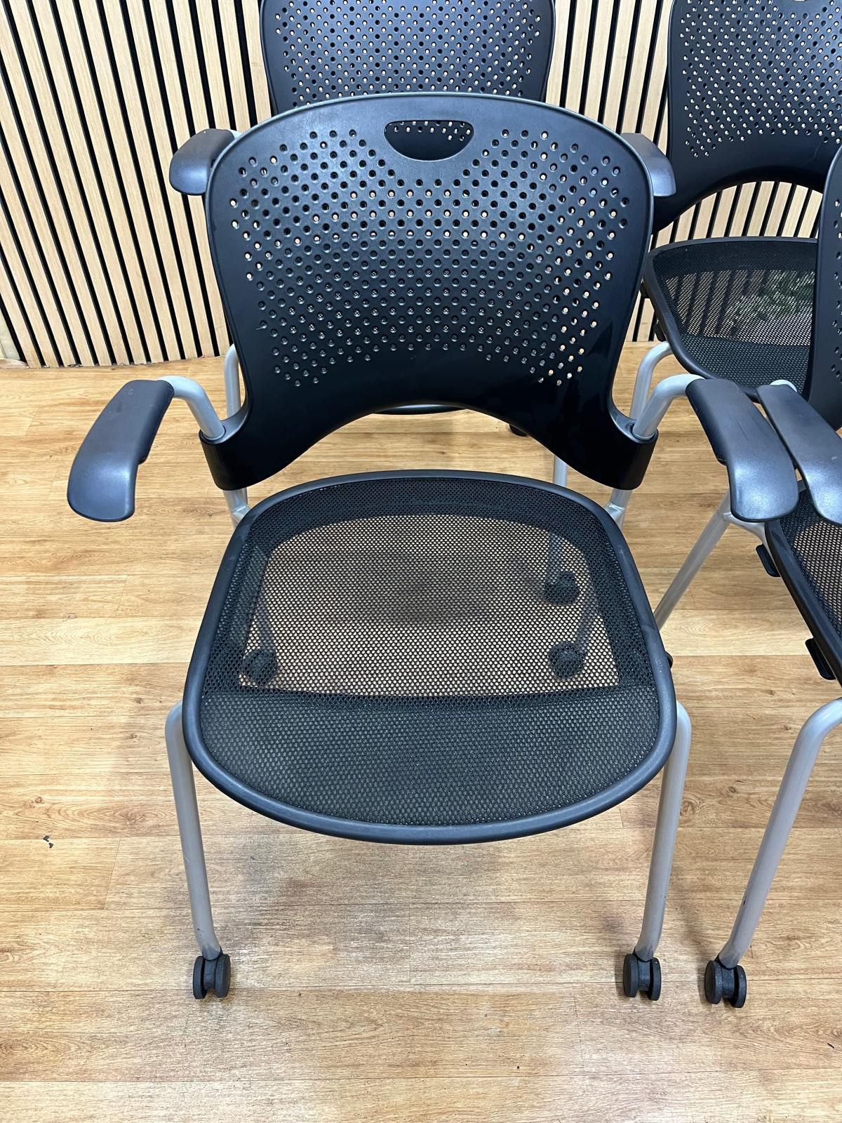 Herman Miller Caper Chairs Black | Stackable Ergonomic Meeting Chairs | UK Delivery