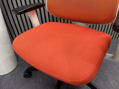 Senator Clipper Ergonomic Office Chairs - White /Orange - UK Delivery