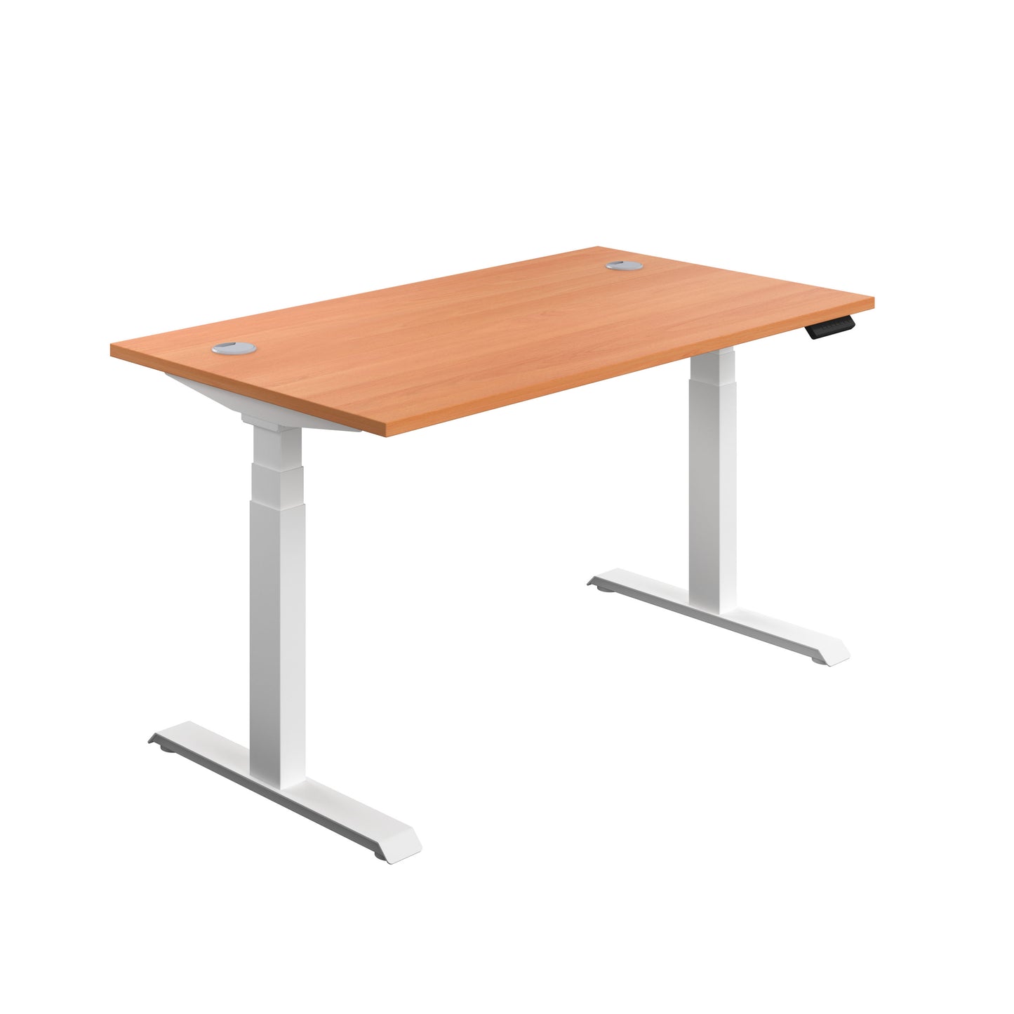 Aztec|Dual Motor|Sit Stand Desk|1400x800|Beech-White