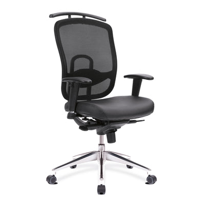 Freedom – High Back Mesh Executive Armchair with Coat Hanger And Chrome Base – Black