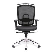 Freedom – High Back Mesh Executive Armchair with Coat Hanger And Chrome Base – Black