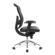 Freedom – High Back Mesh Executive Armchair with Coat Hanger And Chrome Base – Black