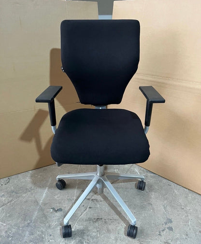 Orangebox X10 Ergonomic Office Chair – Black Upholstery – Silver Grey Base
