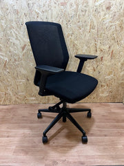 Bestuhl J1 Operator Office Chair,Fully Adjustable, Black Mesh/Fabric-UK DELIVERY