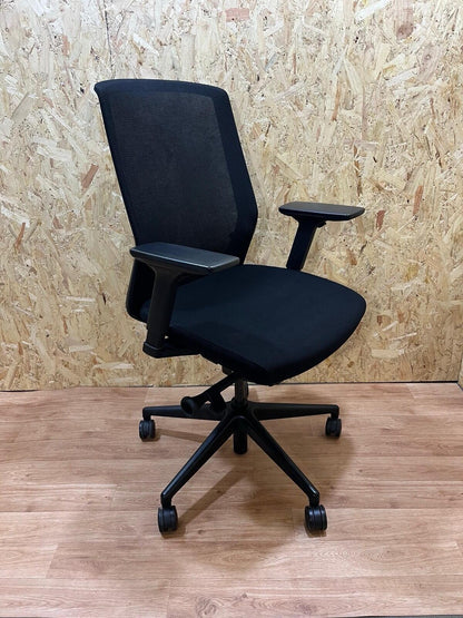 Bestuhl J1 Operator Office Chair,Fully Adjustable, Black Mesh/Fabric-UK DELIVERY