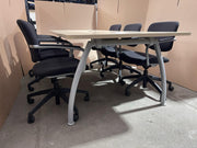 Set of 6 Connection Adjustable chairs and Senator Meeting Table - Can Deliver